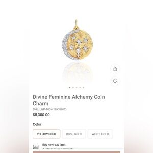 Logan Hollowell Divine Feminine 18k gold and diamonds Pendant